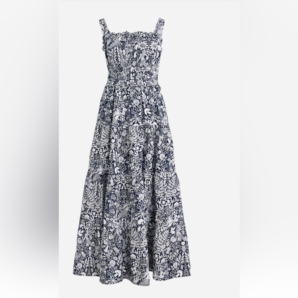 J. Crew Smocked Mermaid Sevilla Dress
